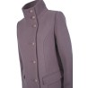 CAPPOTTO DONNA COLLO ALTO, ALLACIATURA LATERALE Yes Zee O011 KK00  a 0460 MALVA Tessuto: 70%PL 20%WO 10%AF                      