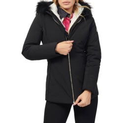 CAPPOTTO DONNA CON CAPPUCCIO STACCABILE Yes Zee O051 Q800  a 0801 NERO Tessuto: 100%PL Collezione autunno/inverno