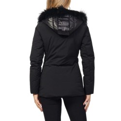 CAPPOTTO DONNA CON CAPPUCCIO STACCABILE Yes Zee O051 Q800  a 0801 NERO Tessuto: 100%PL Collezione autunno/inverno