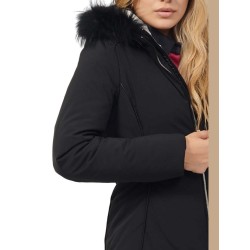 CAPPOTTO DONNA CON CAPPUCCIO STACCABILE Yes Zee O051 Q800  a 0801 NERO Tessuto: 100%PL Collezione autunno/inverno