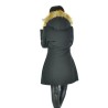 CAPPOTTO DA RAGAZZA TIPO PARKA CON CAPPUCCIO CON PELO Yes Zee O075 NUJJ  a 0801 NERO