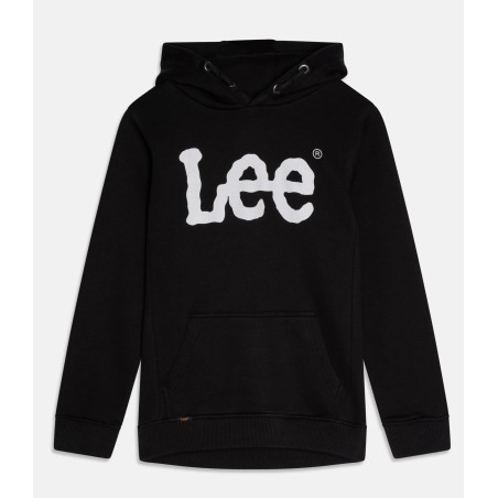 LEE FELPA CON CAPPUCCIO E STAMPA LEE da Ragazzo. LEE0221 c 023 BLACK