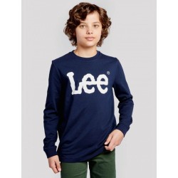 LEE T-SHIRT GIROCOLLO CON STAMPA LEE da Ragazzo. LEE0225 c 203 NAVY BLAZER