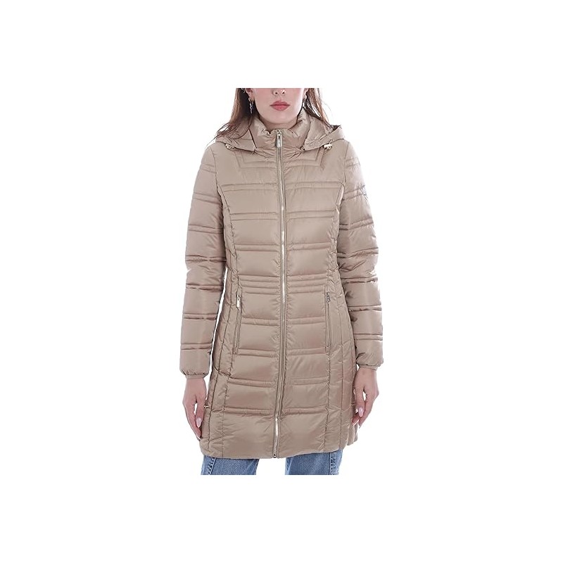 CAPPOTTO DONNA TRAPUNTATO CON CAPPUCCIO O017  M800   c BEIGE Yes Zee