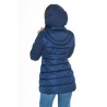 CAPPOTTO DONNA TRAPUNTATO CON FINTO GILET STACCABILE O045  M800   c BLU NAVY Yes Zee