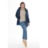 CAPPOTTO DONNA TRAPUNTATO CON FINTO GILET STACCABILE O045  M800   c BLU NAVY Yes Zee