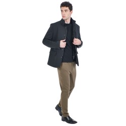 GIACCA UOMO CON FINTO GILET STACCABILE Yes Zee G802 KB00  a 0710 BLU NAVY