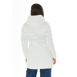 YES ZEE CAPPOTTO DA DONNA TRAPUNTATO CON FINTO GILET STACCABILE O003  M800 c AVORIO