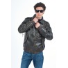 YES ZEE GIUBBINO DA UOMO IN ECOPELLE TIPO BOMBER, EFFETTO USED J817  G400 c MORO Yes Zee