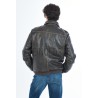 YES ZEE GIUBBINO DA UOMO IN ECOPELLE TIPO BOMBER, EFFETTO USED J817  G400 c MORO Yes Zee