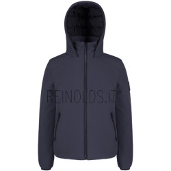 YES ZEE GIUBBINO DA UOMO CON CAPPUCCIO, INTERNO TRAPUNTATO J834  NM00 c BLU NAVY