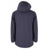 YES ZEE CAPPOTTO DA UOMO CON CAPPUCCIO STACCABILE, TRAPUNTATURE INTERNE O834  NM00 c BLU NAVY