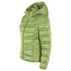 GIUBBINO DONNA SAGOMATO TRAPUNTATO CON CAPPUCCIO Yes Zee J007 M800  a 0900 VERDE Tessuto: 100%PL Collezione autunno/inverno