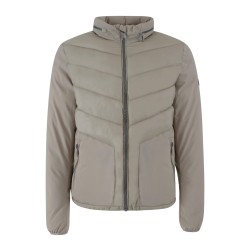 YES ZEE GIUBBINO DA UOMO TRAPUNTATO CON INSERTI IN SOFTSHELL J877  QF00 c FANGO