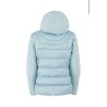 YES ZEE GIUBBINO DA DONNA TRAPUNTATO CON INSERTI IN SOFTSHELL, FINTO GILET E CAPPUCCIO STACCABILE J045 M800 c VERDE ANTICO