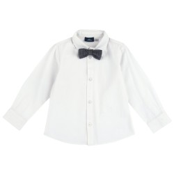 Camicia in misto cotone micro fantasia tonale Chicco 09054728000000 c 033 BIANCO