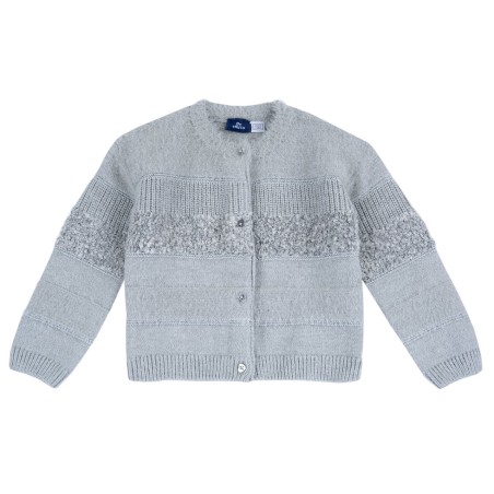 Cardigan in maglia lavorata misto lana Chicco 09007345000000 c 095 GRIGIO