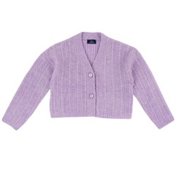 Cardigan in maglia lavorata...