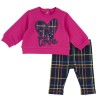 Girocollo manica lunga in felpa elasticizzata e pantaloni in interlock elasticizzato Chicco 09075950000000 c 018 FUXIA