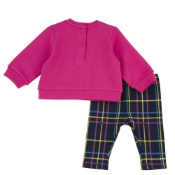 Girocollo manica lunga in felpa elasticizzata e pantaloni in interlock elasticizzato Chicco 09075950000000 c 018 FUXIA