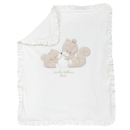 Coperta per neonato in ciniglia Chicco 09007562000000 c 030 PANNA