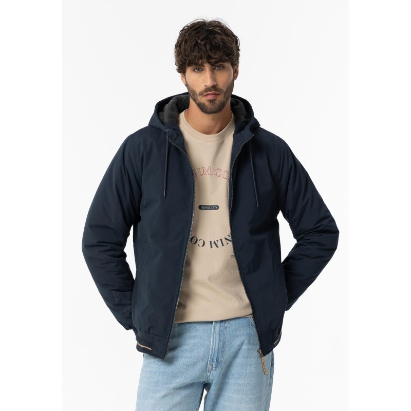 Giubbotto tipo bomber con il cappuccio da uomo e ragazzo Belcher 790 Dark Navy