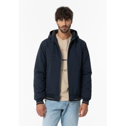 Giubbotto tipo bomber con il cappuccio da uomo e ragazzo Belcher 790 Dark Navy