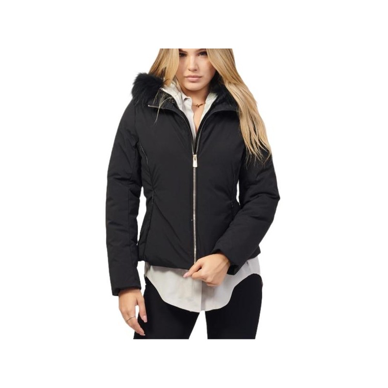 YES ZEE GIUBBINO DA DONNA IN SOFTSHELL CON CAPPUCCIO J051  Q200 c NERO