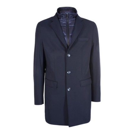 YES ZEE CAPPOTTO DA UOMO CON LOOK SPORTIVO ED ELEGANTE GRAZIE AL FINTO GILET STACCABILE O815  KB00 c NERO O815  KB00 c BLU NAVY 