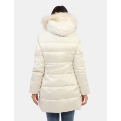 YES ZEE CAPPOTTO DA DONNA TRAPUNTATO CON FINTO GILET STACCABILE  O015  QV00 AVORIO