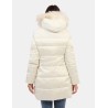 YES ZEE CAPPOTTO DA DONNA TRAPUNTATO CON FINTO GILET STACCABILE  O015  QV00 AVORIO