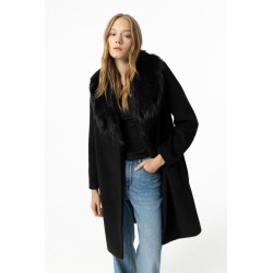 Cappotto da donna con ecopelliccia sul collo Bush_1 000