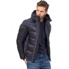 Yes Zee giubbino da uomo full zip trapuntato con cappuccio e inserti in soft shell J870 O100