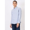 Camicia con fantasia a righe da uomo. Colletto bottondown TIMMY 736 Baby Blue