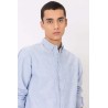 Camicia con fantasia a righe da uomo. Colletto bottondown TIMMY 736 Baby Blue