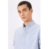 Camicia con fantasia a righe da uomo. Colletto bottondown TIMMY 736 Baby Blue