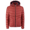 YES ZEE GIUBBINO DA UOMO E RAGAZZO TRAPUNTATO CON CAPPUCCIO STACCABILE J838 Q600  a 0575 ROSSO CARMINIO