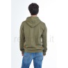 YES ZEE FELPA DA UOMO CHIUSA CON CAPPUCCIO F824  SD00 c VERDE MILITARE