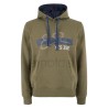 YES ZEE FELPA DA UOMO CHIUSA CON CAPPUCCIO F824  SD00 c VERDE MILITARE