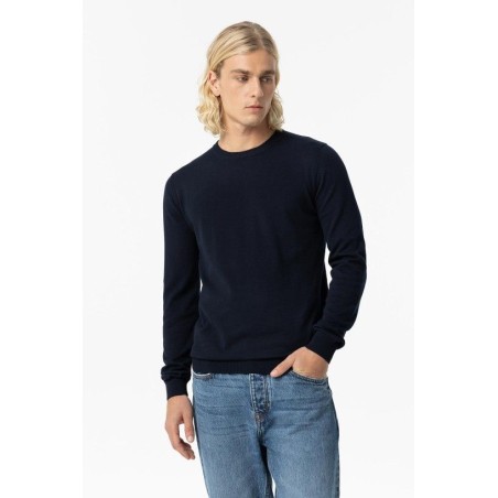 Maglia rasata gorocollo da uomo. c Boss 790 Dark Navy