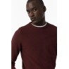 Maglione unica tinta lavorato da uomo. c Bair 558 Red Mahogany