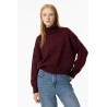 Maglione da Donna con manica a pipistrello e collo dolcevita c Polimnia_1 543 Tibetan Red