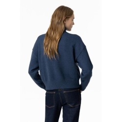 Maglione da Donna con manica a pipistrello e collo dolcevita c Polimnia_1 790 Dark Navy