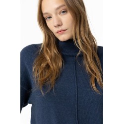 Maglione da Donna con manica a pipistrello e collo dolcevita c Polimnia_1 790 Dark Navy