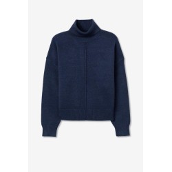 Maglione da Donna con manica a pipistrello e collo dolcevita c Polimnia_1 790 Dark Navy