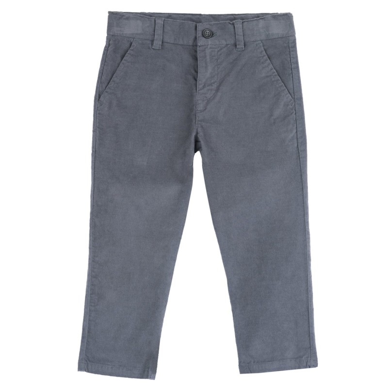 Pantaloni lunghi da bambino in velluto liscio elasticizzato Chicco 09007811000000 c 095 GRIGIO