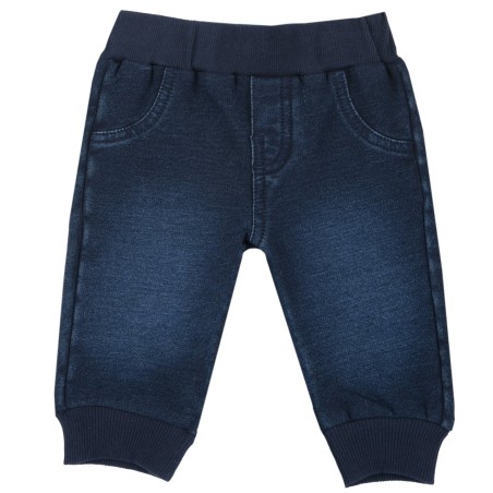 Pantaloni d a neonato lunghi in felpa elasticizzata effetto denim Chicco 09008759000000 c 088 BLU