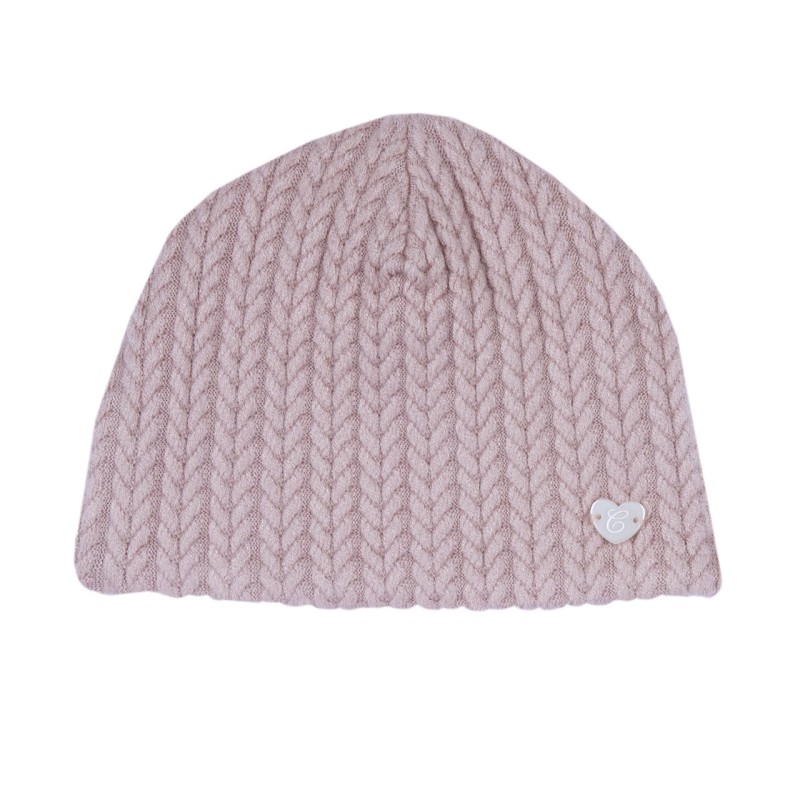 Cappello in maglia jacquard lavorazione trecce Chicco 09016476000000 c 015 ROSA ANTICO