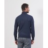 YES ZEE MAGLIA DOLCEVITA DA UOMO CON LAVORAZIONE A MICROTRECCE SUL DAVANTI M813  ZS00 c BLU NAVY 