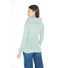 YES ZEE MAGLIA DA DONNA CON COLLO AD ANELLO E PARTICOLARI IN LUREX M054  BT00   c VERDE ANTICO                   Yes Zee